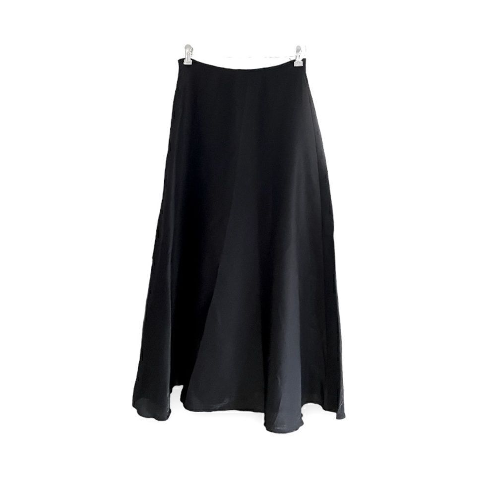 SCOTT MCCLINTOCK | Vintage Black A-Line Shimmer Maxi Skirt (8)